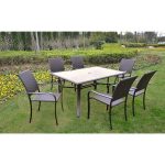 Set mobilier gradina Kring Amalfi, masa si 6 scaune, Maro