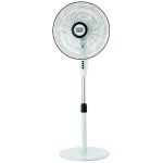 Ventilator cu picior Star-Light FBWB-60W, 60W, 40 cm diametru, 3 trepte, miscare oscilatorie, picior reglabil pe inaltime, talpa rotunda, Alb/Negru