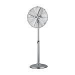 Ventilator metalic cu picior Star-Light FTSS-50W, 50W, 40 cm diametru, 3 trepte de viteza, functie oscilare, elice aluminiu, Argintiu metalic