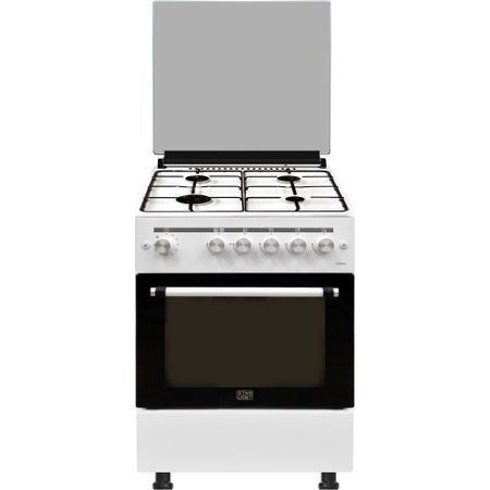 Aragaz Star-Light FCF60NWH, Gaz, 4 arzatoare, Aprindere electrica, Siguranta plita si cuptor, Grill, Rotisor, Timer, 60 cm, Alb