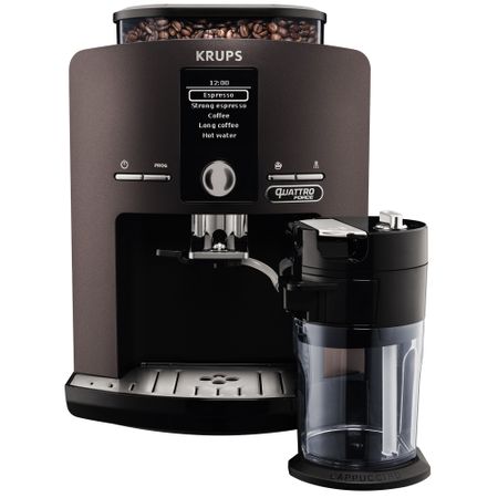 Espressor automat Krups Latt’Espress EA829P10, 1450W, 15 bar, LCD, One-Touch-Cappuccino, 1.7L, 7 selectii, Negru